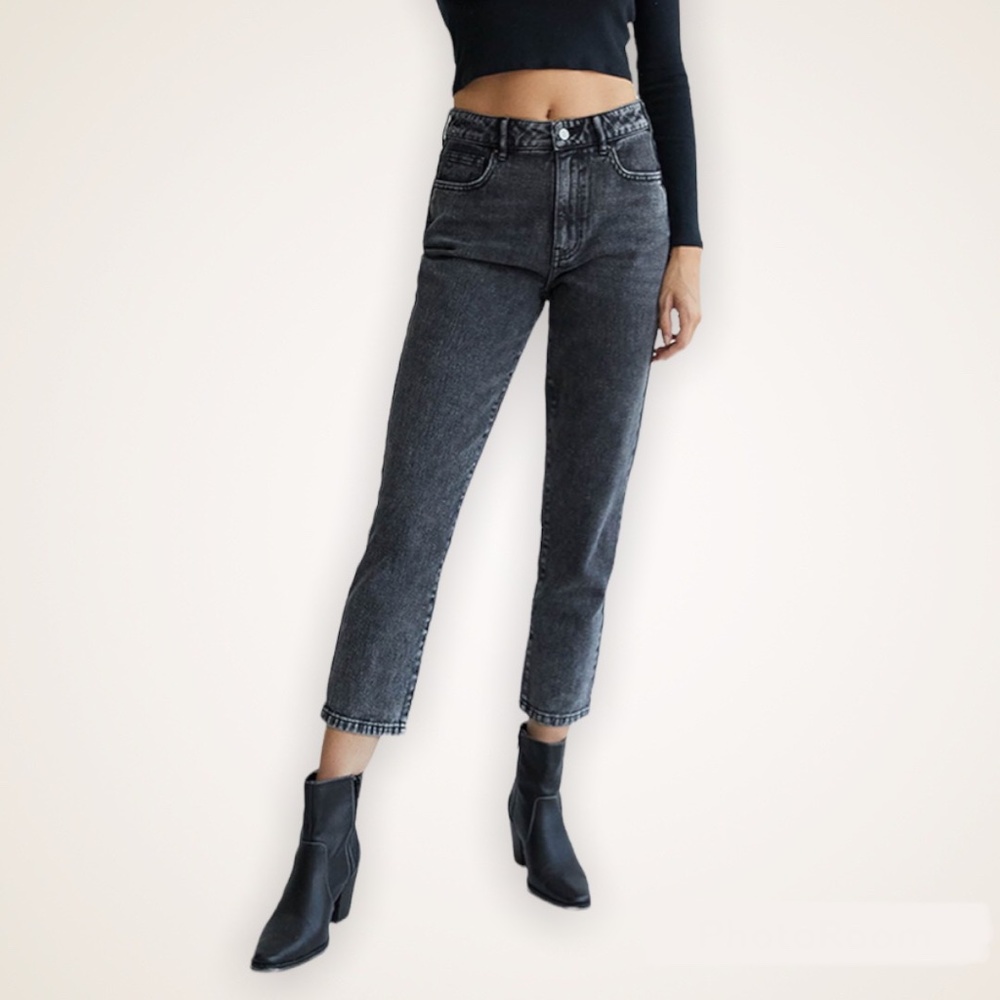 PACSUN Beverly Wash Black Mom Jeans